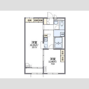 1LDK 間取り図