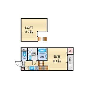 1K 間取り図