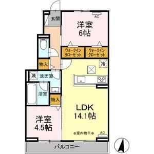 2LDK 間取り図
