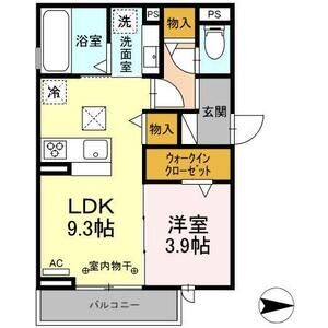 1LDK 間取り図