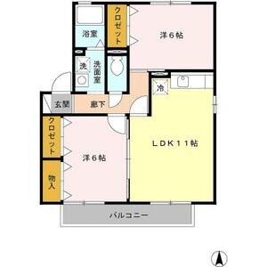 2LDK 間取り図