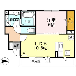 1LDK 間取り図
