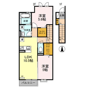 2LDK 間取り図