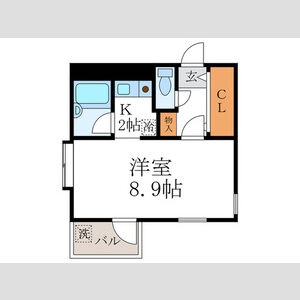 1K 間取り図