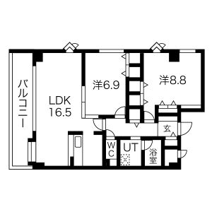 2LDK 間取り図