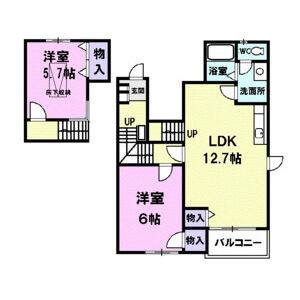 2LDK 間取り図