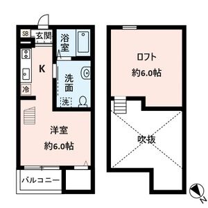 1K 間取り図