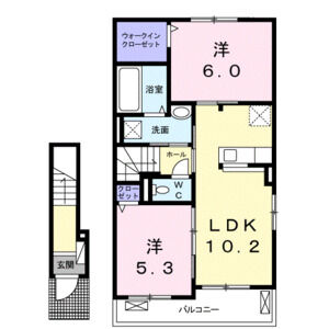 2LDK 間取り図