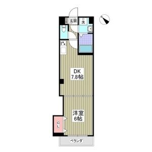 1DK 間取り図