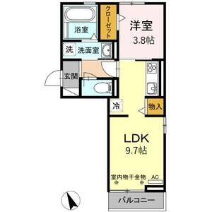 1LDK 間取り図