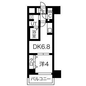 1DK 間取り図
