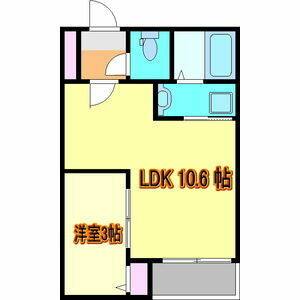 1LDK 間取り図
