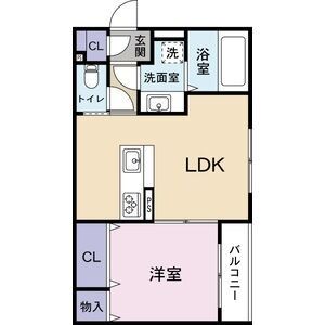 1LDK 間取り図