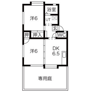 2DK 間取り図