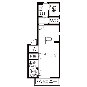 ワンルーム 間取り図