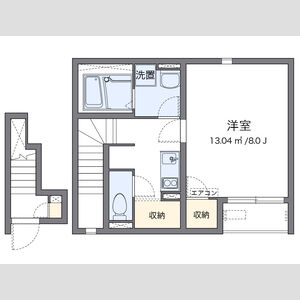 1K 間取り図