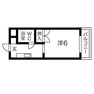 1K 間取り図