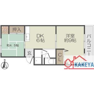 2DK 間取り図