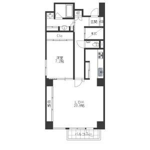 1LDK 間取り図