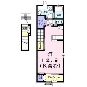 ワンルーム 間取り図