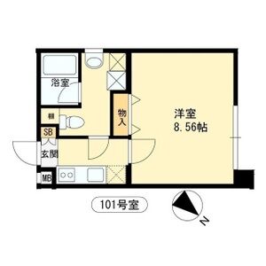 1K 間取り図