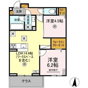 2LDK 間取り図