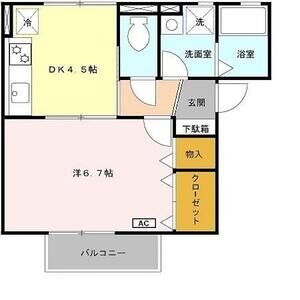 1DK 間取り図