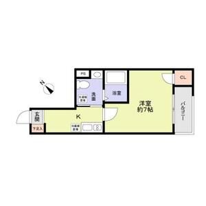 1K 間取り図