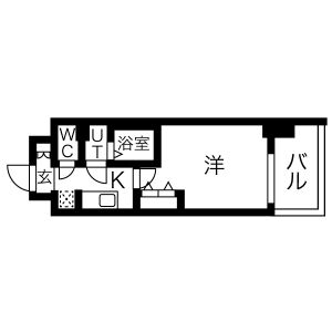 1K 間取り図