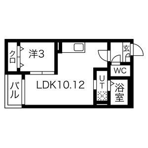 1LDK 間取り図