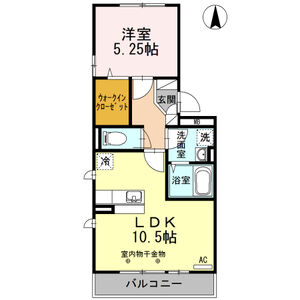 1LDK 間取り図