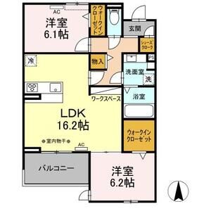 2LDK 間取り図