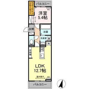 1LDK 間取り図
