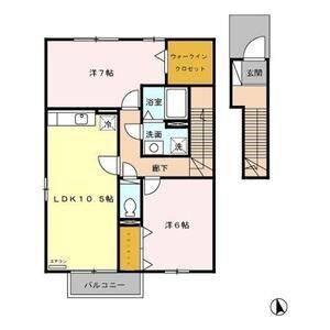2LDK 間取り図