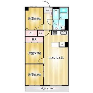 3LDK 間取り図