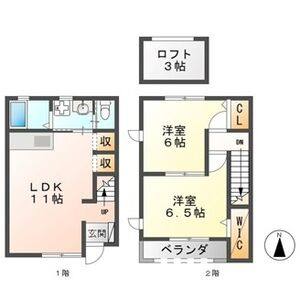 2LDK 間取り図
