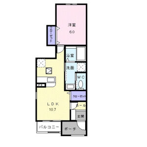 1LDK 間取り図