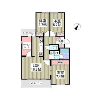 3LDK 間取り図