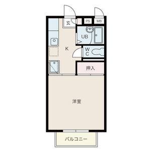 1K 間取り図