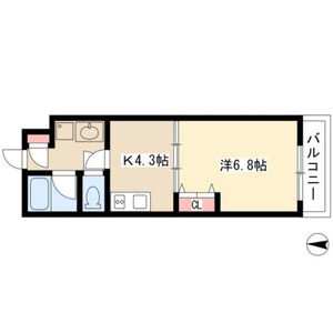 1K 間取り図