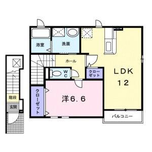 1LDK 間取り図