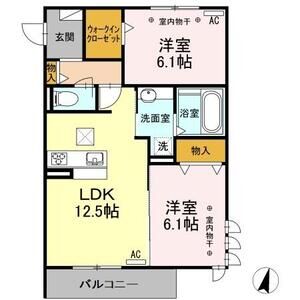 2LDK 間取り図