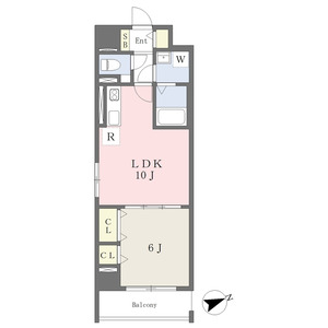 1LDK 間取り図