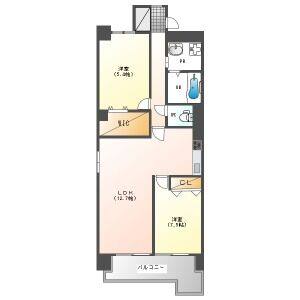 2LDK 間取り図