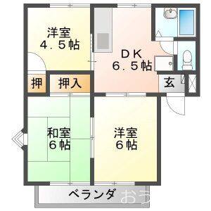 2LDK 間取り図