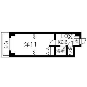 1K 間取り図
