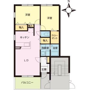 2LDK 間取り図