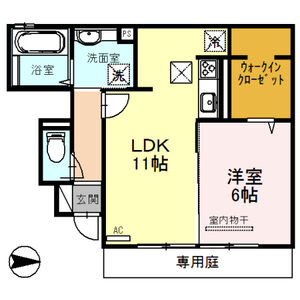 1LDK 間取り図