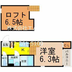 1K 間取り図