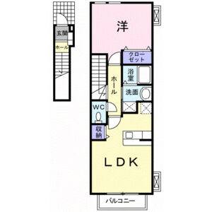 1LDK 間取り図